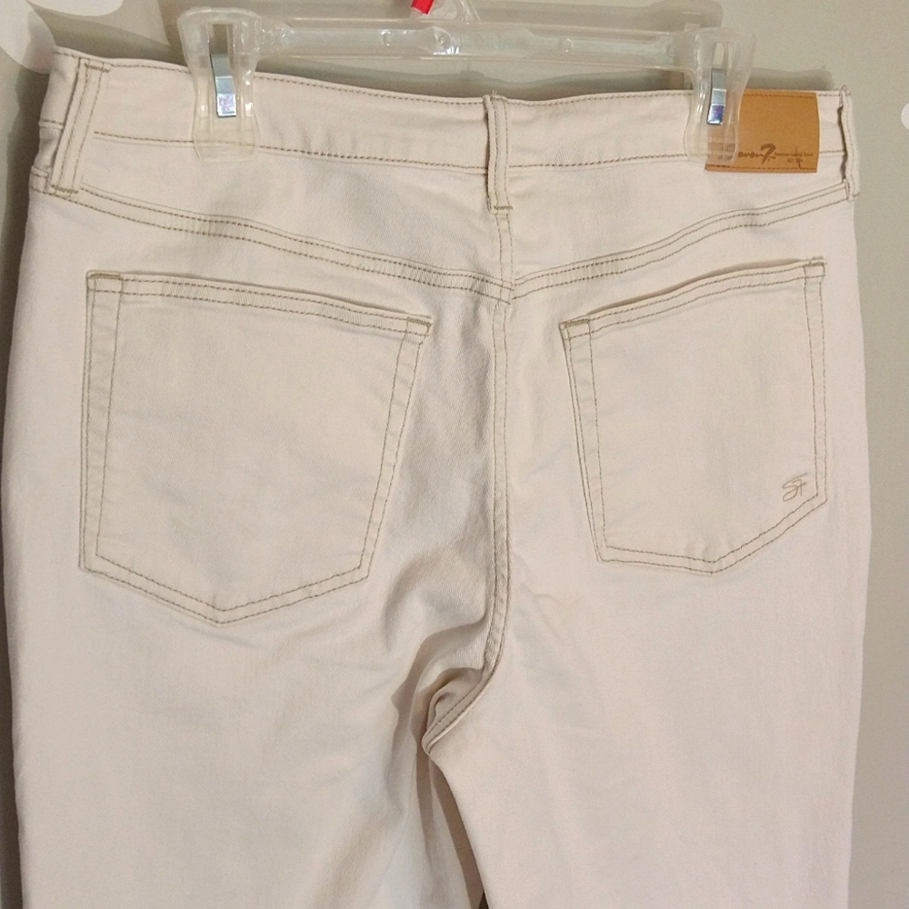 Seven7 Slim Straight Jeans In Bone - Picture 10 of 14
